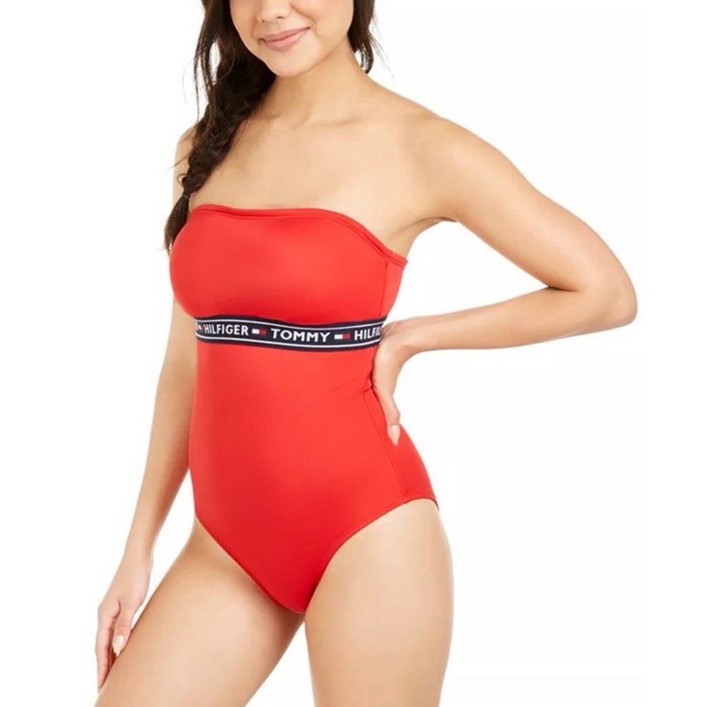 Tommy Hilfiger Red Strapless Swimsuit